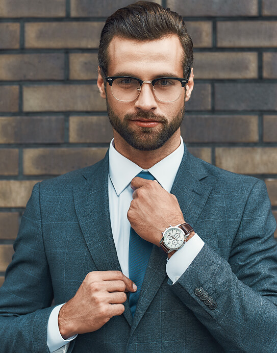 Perfect look confident businessman in full suit ad SNVJGYJ